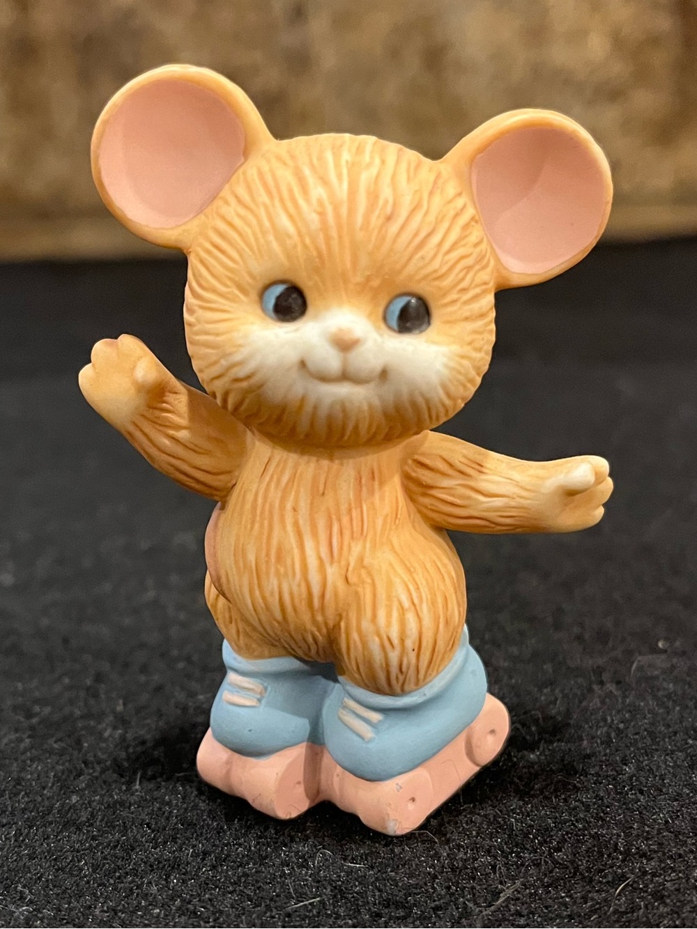 Mouse Pets Plush Figure - Tan Mouse with Blue Shoes